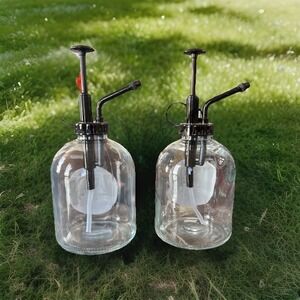 (LOT OF 2)‎ Better Homes & Garden Glass Plant Mister Spray Bottle Clear 7.7"